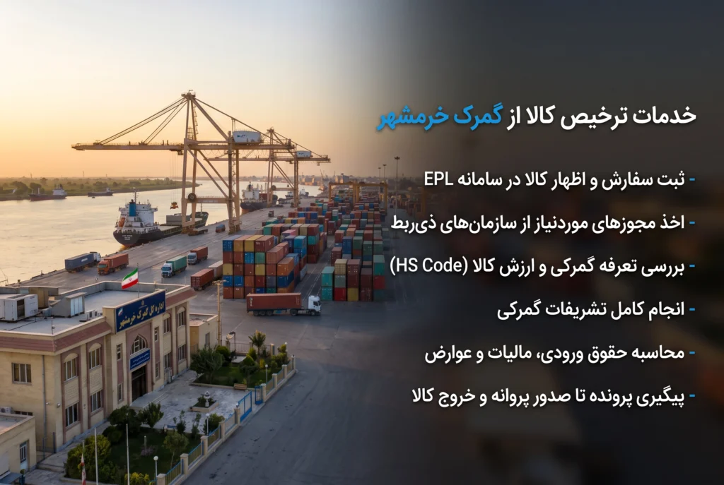 ترخیص کالا از گمرک خرمشهر