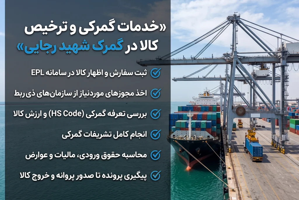 ترخیص کالا از گمرک شهید رجایی